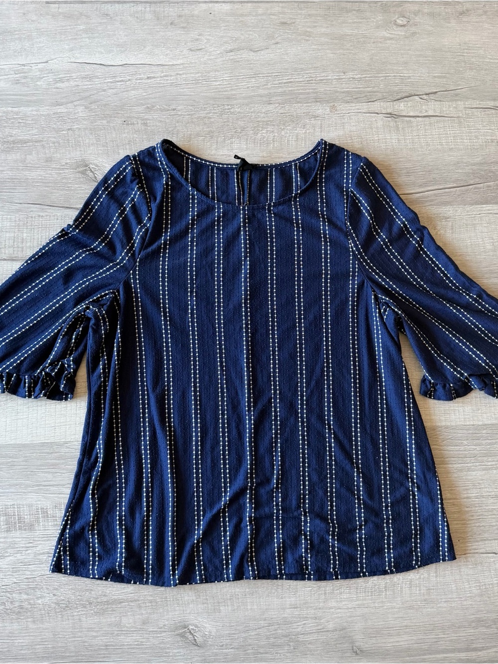 W5 Concepts  Women's Striped Ruffle Sleeve Blouse